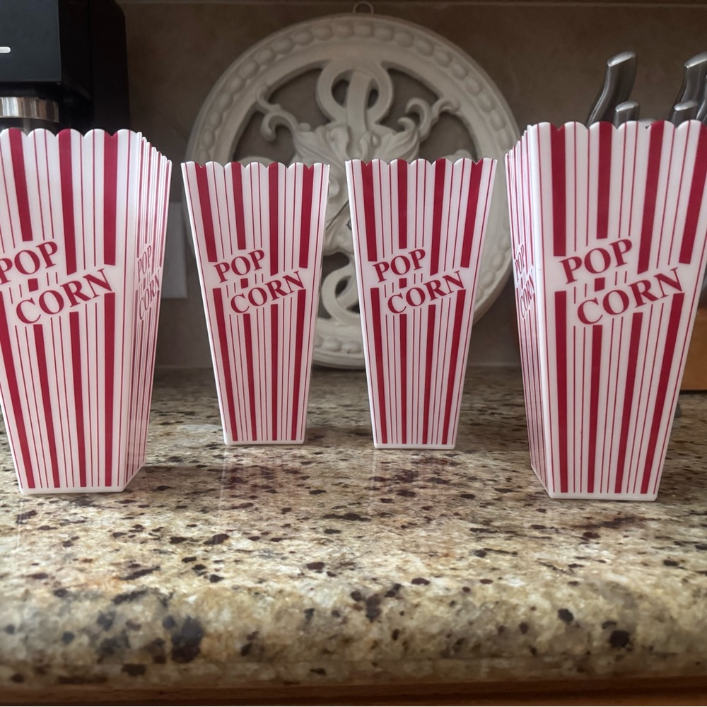 Red and White Popcorn Containers